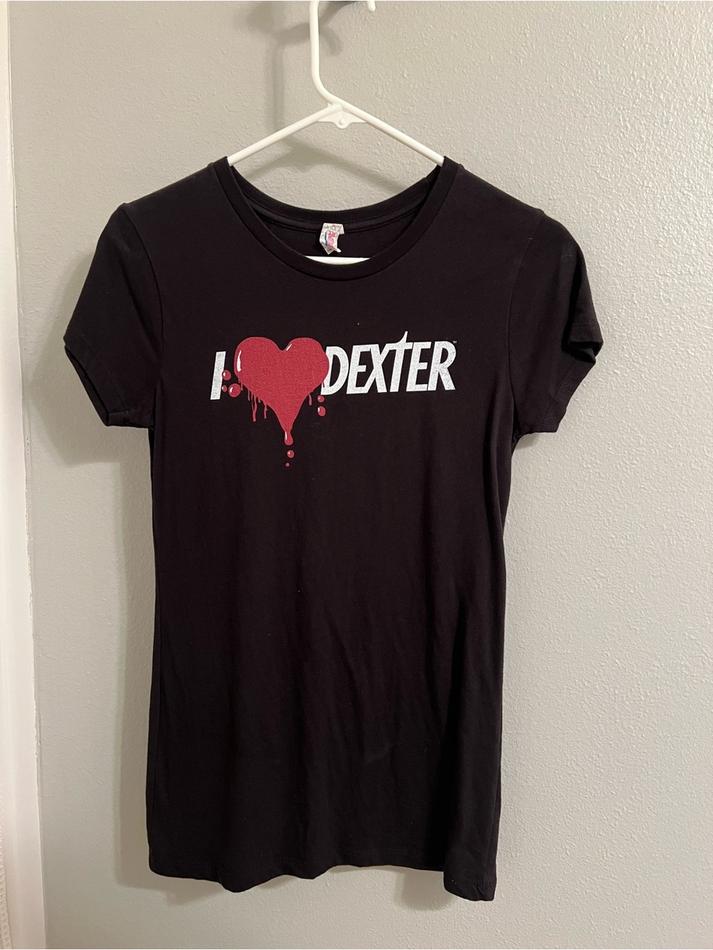 Alstyle Black 'I ♥ Dexter' Drip Heart Graphic Tee